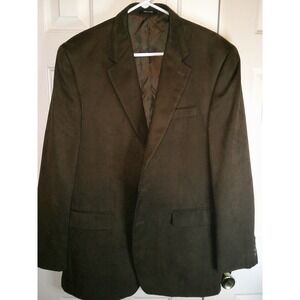 Chaps Brown Microfiber‎ Sport Coat Blazer Two Button Classic Fit Polyester 42L
